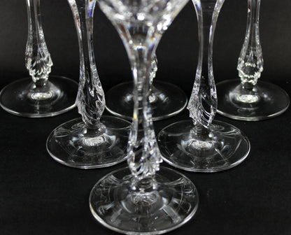Nachtmann Crystal, Lenore Pattern, Claret Wine Glasses