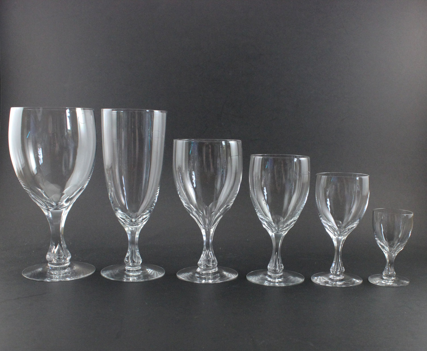 Orrefors Crystal Coronation Sherry Glasses