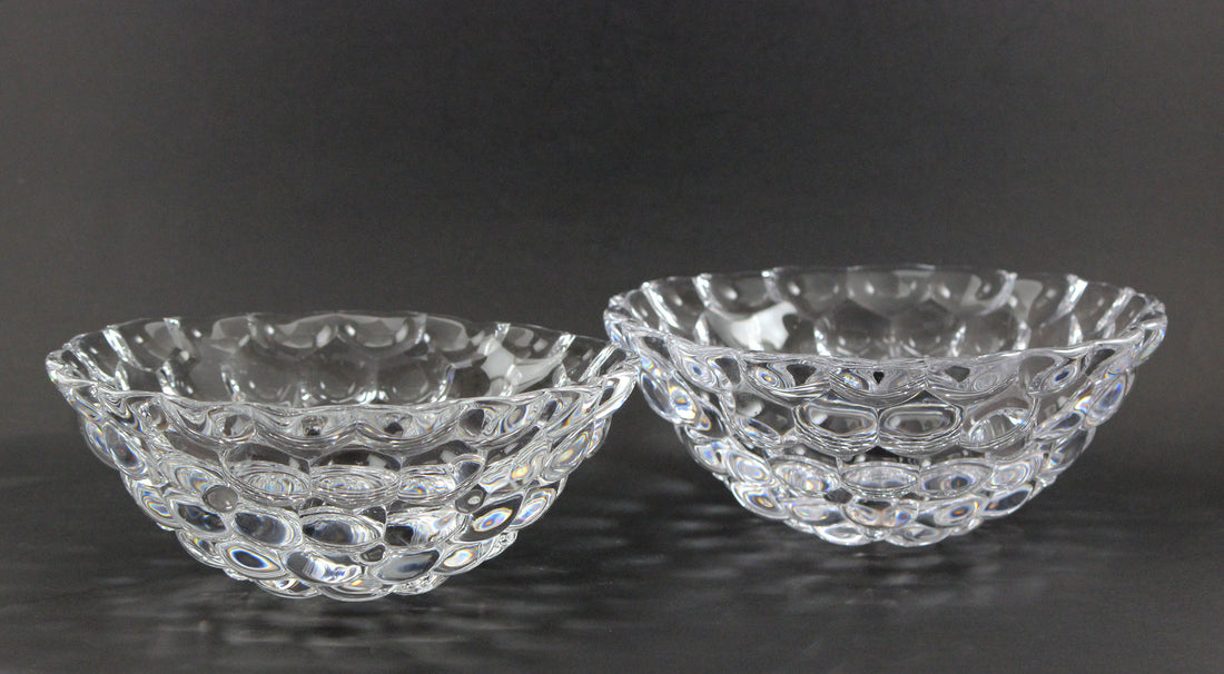 Orrefors Medium Crystal Bowl, Raspberry Pattern