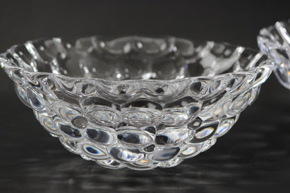 Orrefors Medium Crystal Bowl, Raspberry Pattern