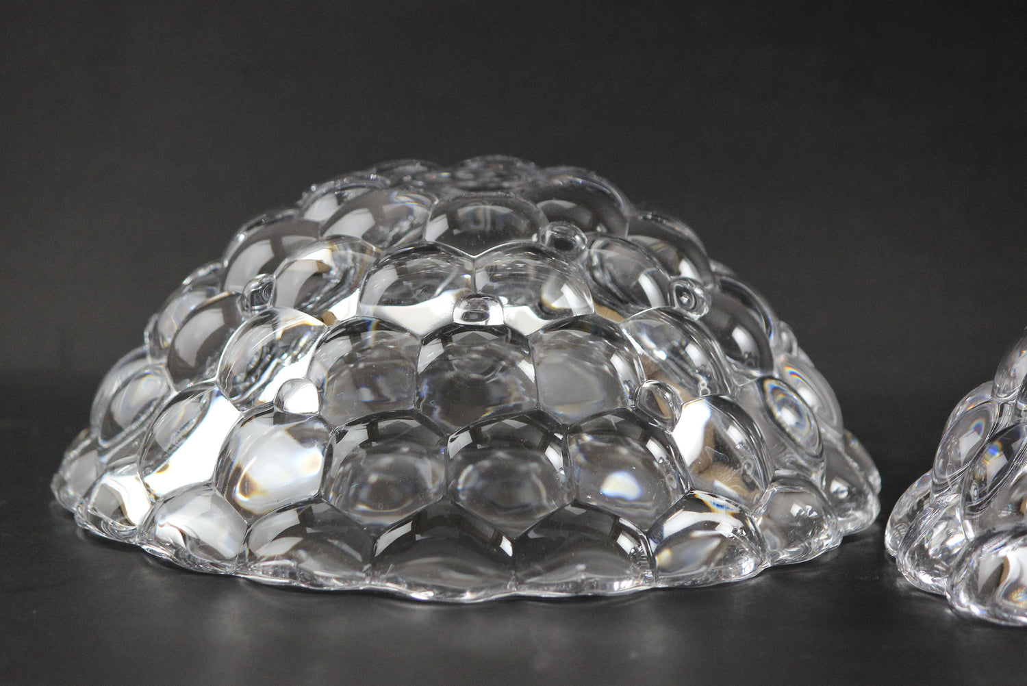 Orrefors Medium Crystal Bowl, Raspberry Pattern