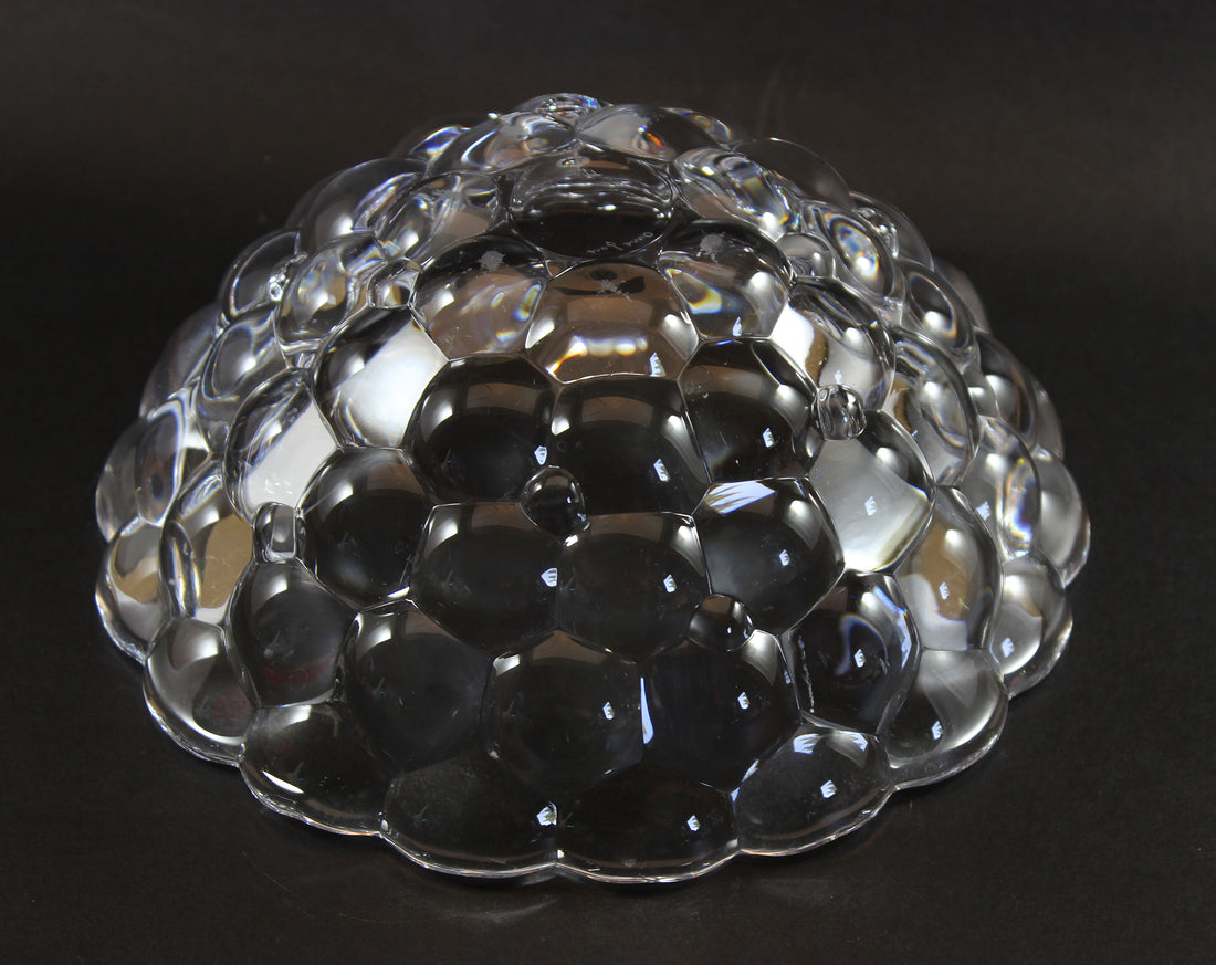 Orrefors Crystal Bowl, Raspberry Pattern