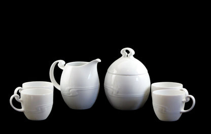 Rosenthal White Porcelain Espresso, Cream and Sugar set