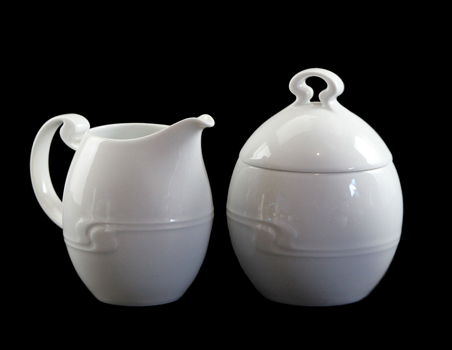 Rosenthal White Porcelain Espresso, Cream and Sugar set