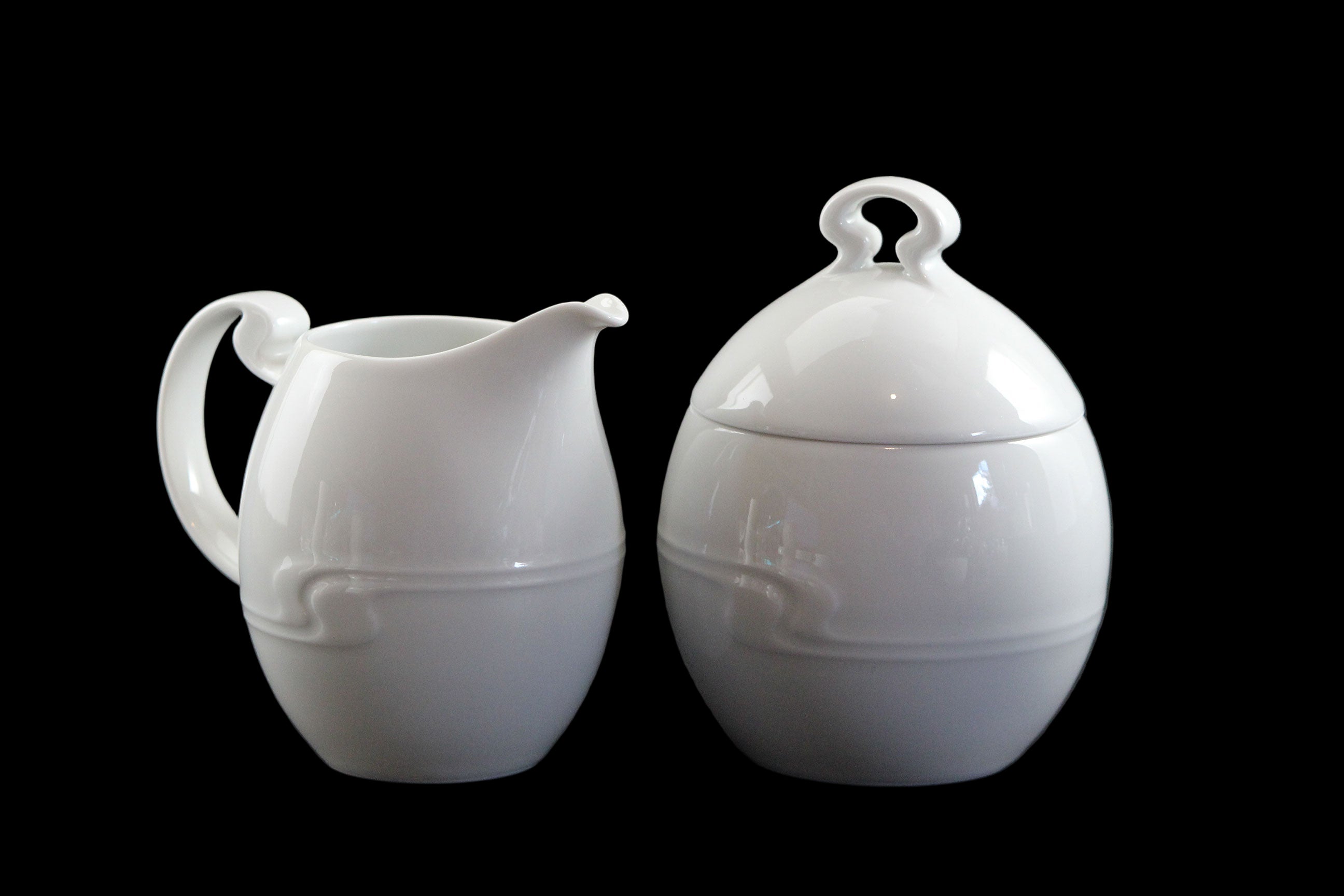 Rosenthal White Porcelain Espresso, Cream and Sugar set