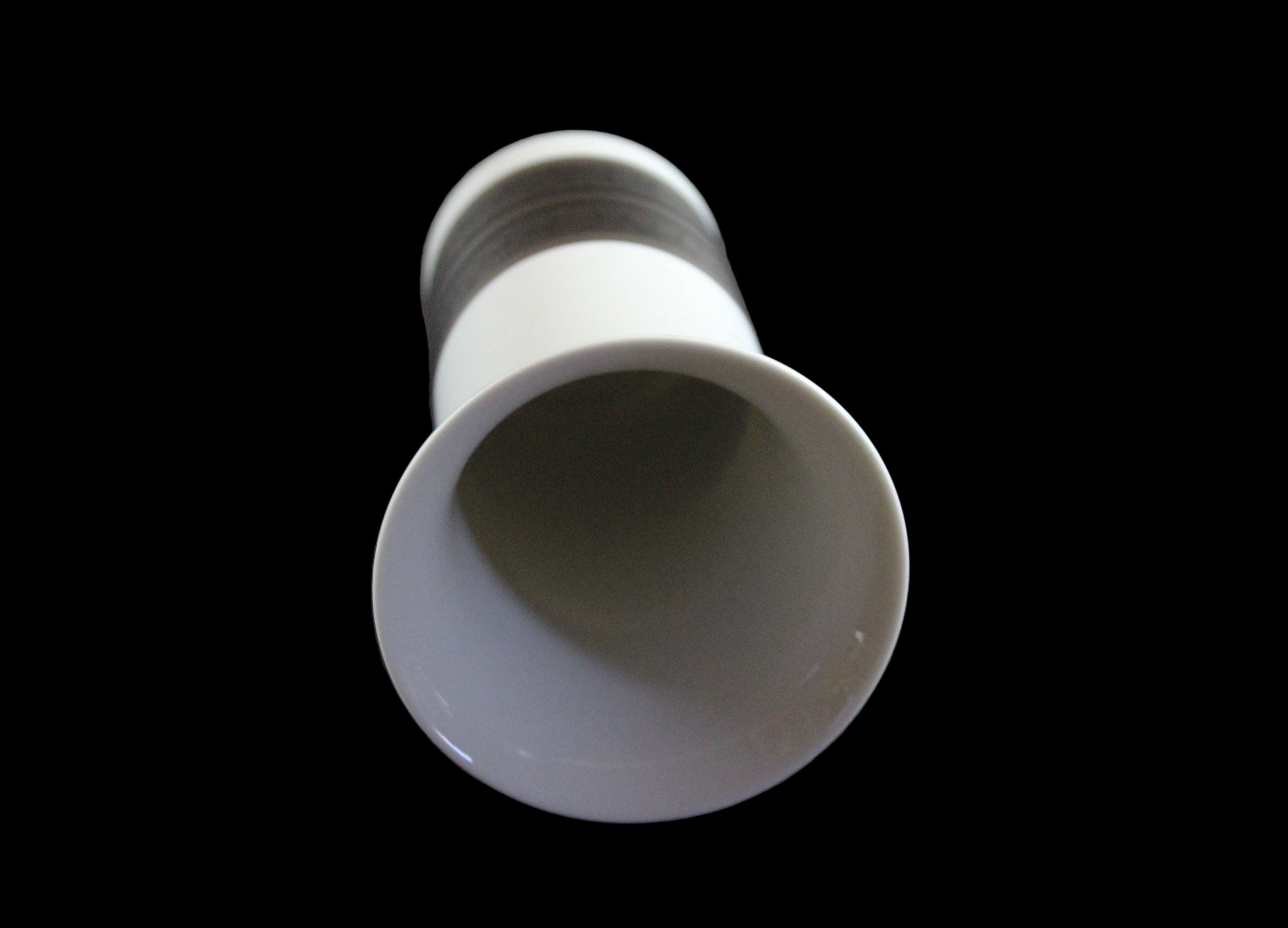 White porcelain Rosenthal vase with platinum and gold embellishments.