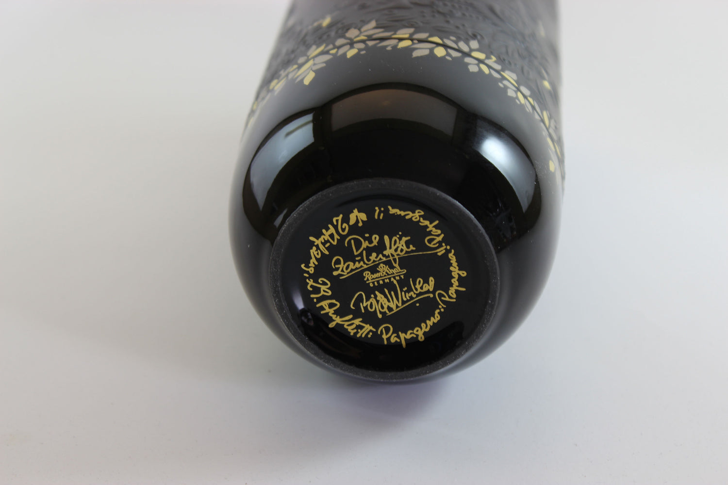 Rosenthal, Bjorn Wiinblad ,Black Porcelain Vase, The Magic Flute