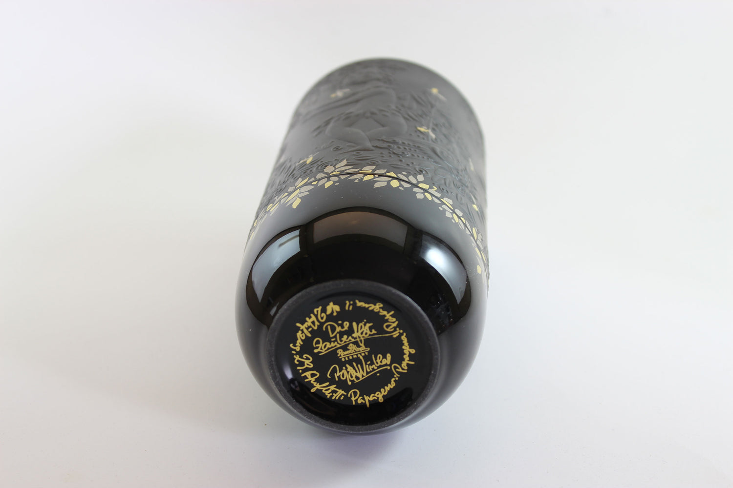 Rosenthal, Bjorn Wiinblad ,Black Porcelain Vase, The Magic Flute