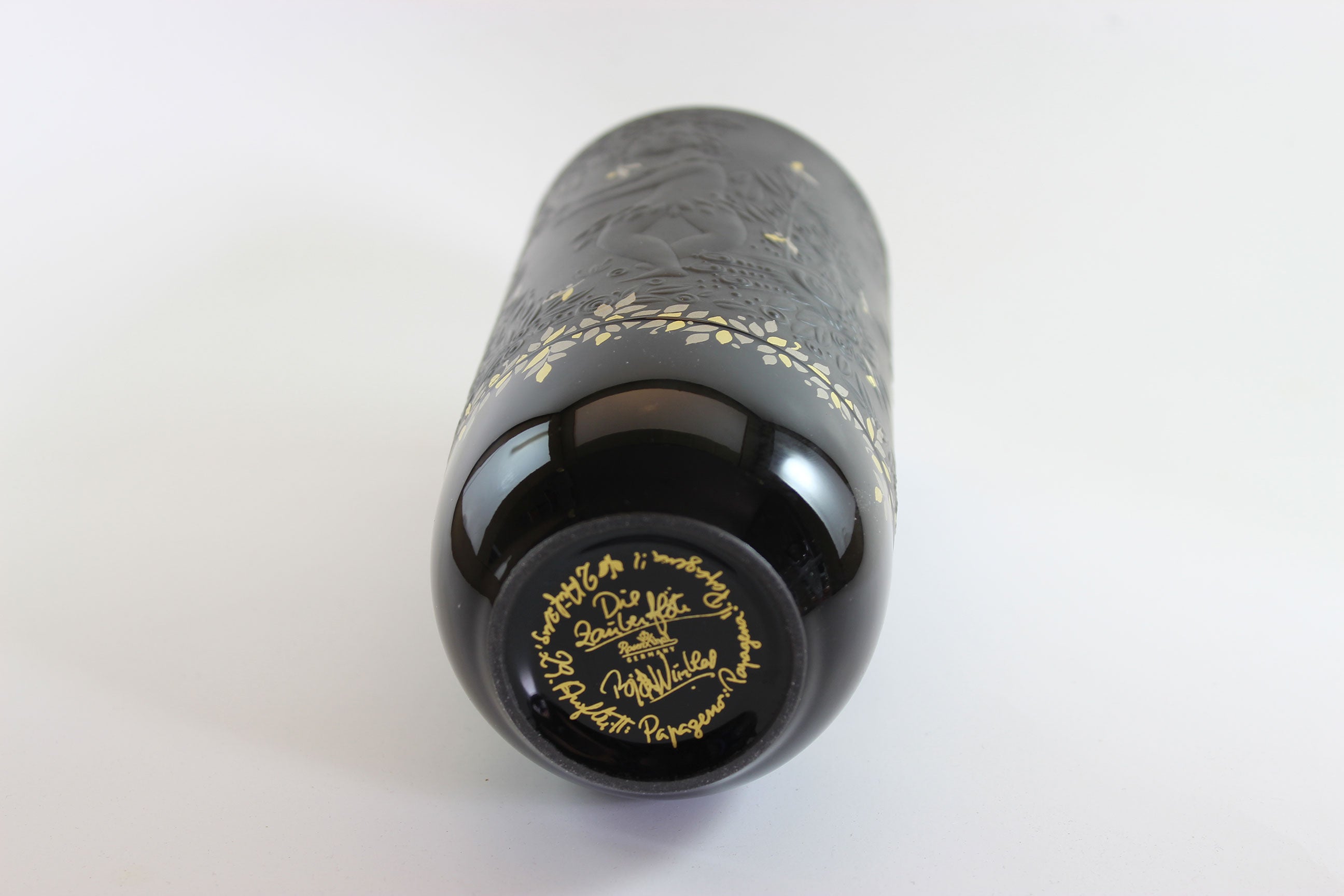 Rosenthal, Bjorn Wiinblad ,Black Porcelain Vase, The Magic Flute