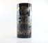 Rosenthal , Bjorn Wiinblad, Black Porcelain Glossy Vase, with Gold drawing of woman, flowers and birds