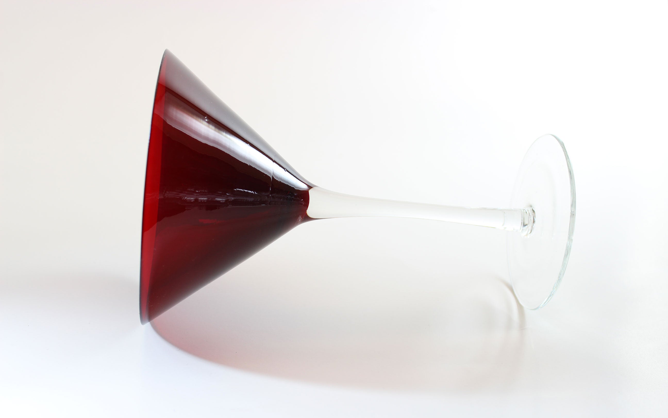 Ruby Red Martini Glasses