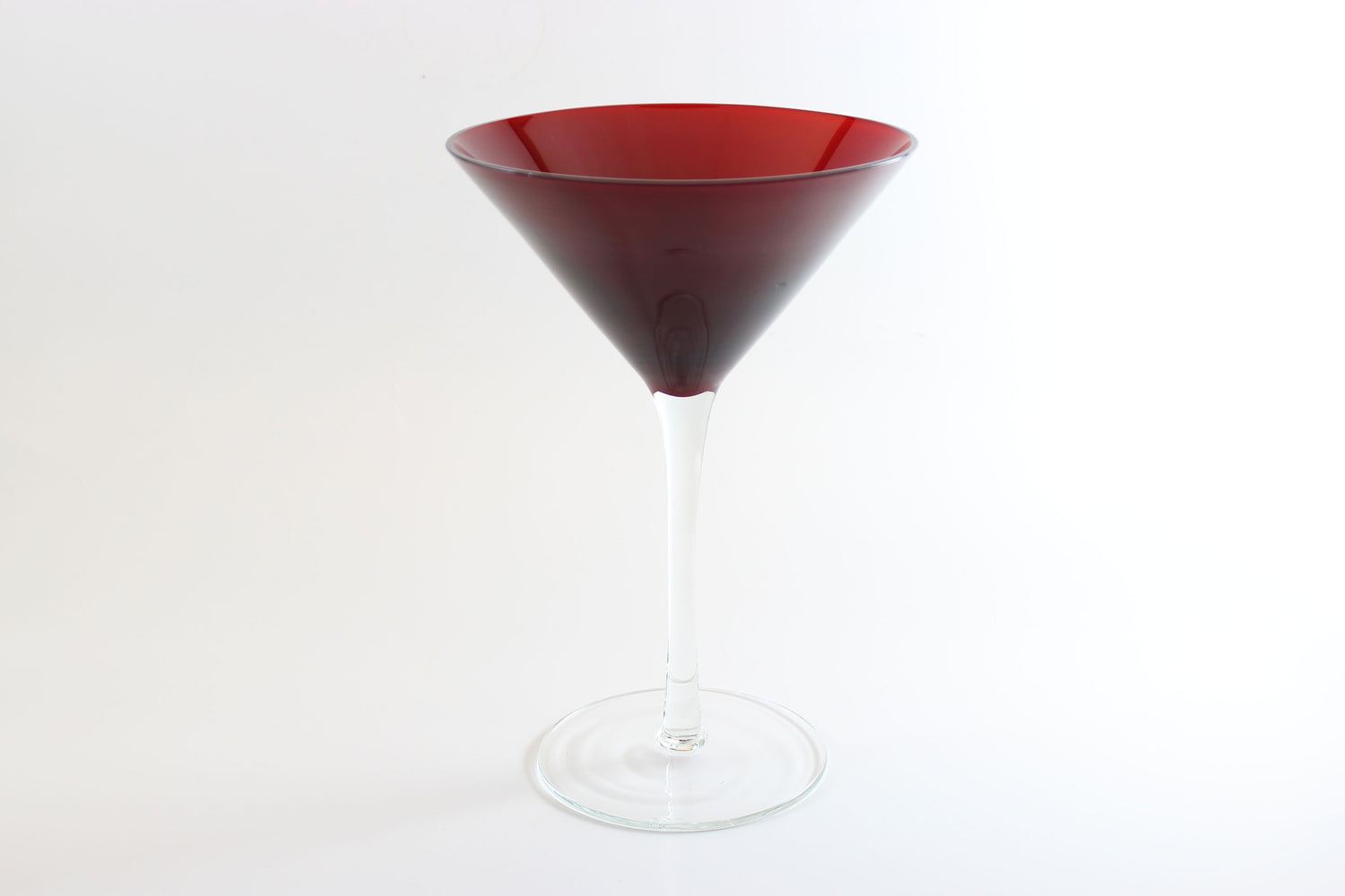 Ruby Red Martini Glasses