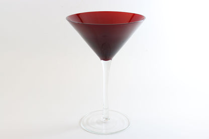 Ruby Red Martini Glasses