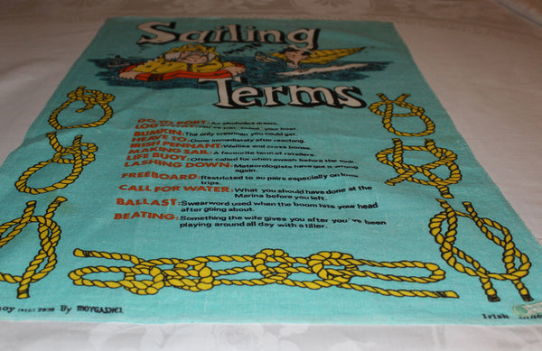 Souvenir Linen Tea Towel, Sailing Terms