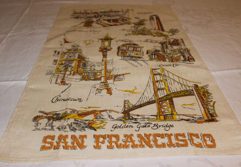 Souvenir Linen Tea Towel, San Francisco
