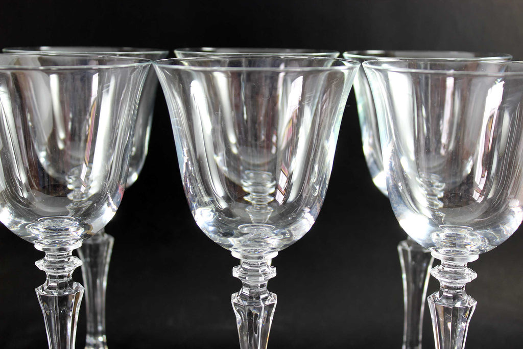 Schott Zwiesel Germany cut crystal 3 champagne glasses - Ruby Lane