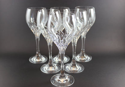 Schott-Zwiesel Crystal, Carousel Pattern, Burgundy Glasses