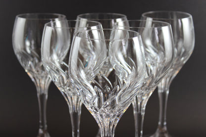 Schott-Zwiesel Crystal, Carousel Pattern, Burgundy Glasses