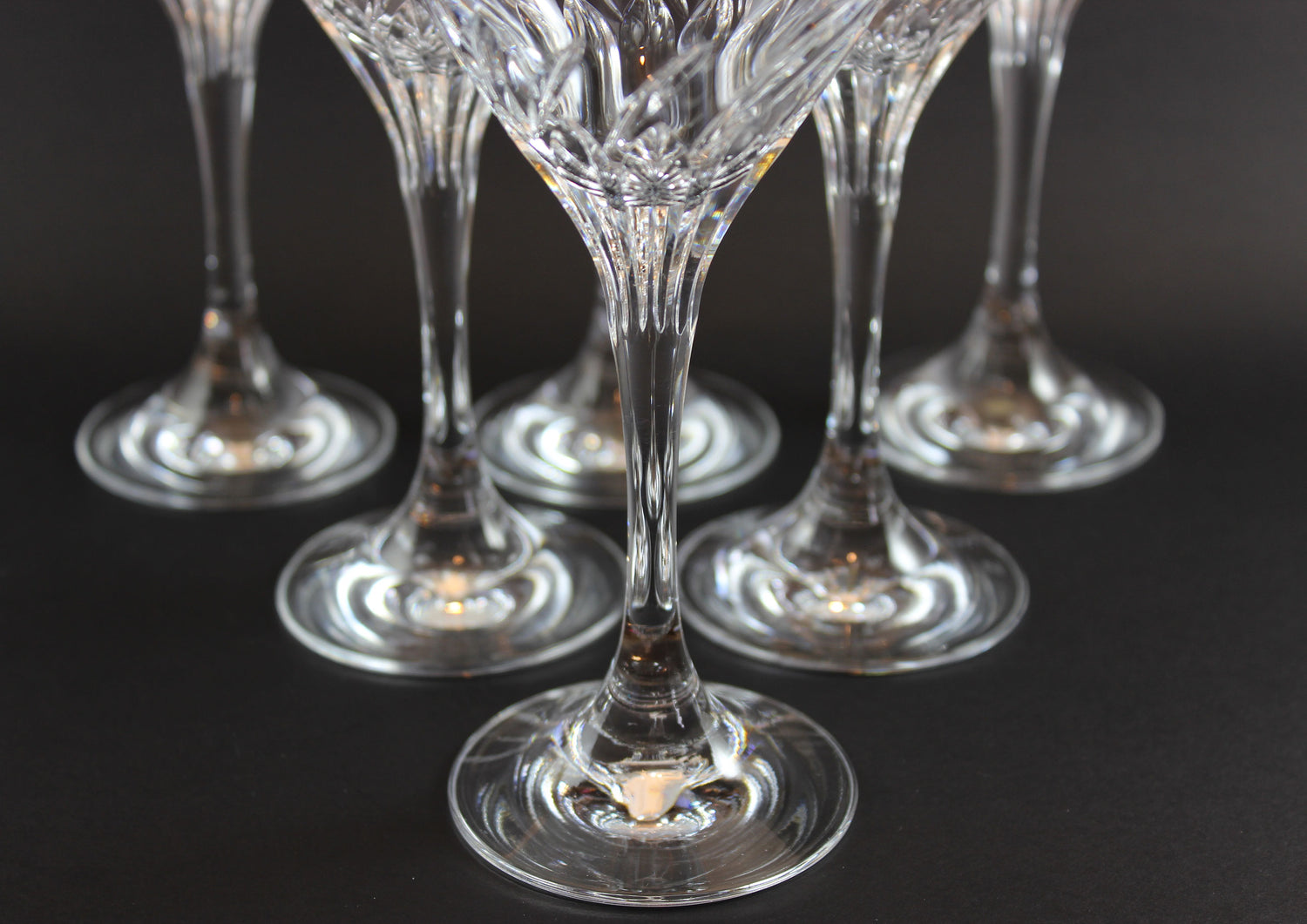 Schott-Zwiesel Crystal, Carousel Pattern, Burgundy Glasses
