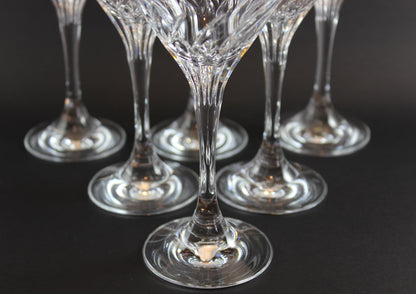 Schott-Zwiesel Crystal, Carousel Pattern, Burgundy Glasses