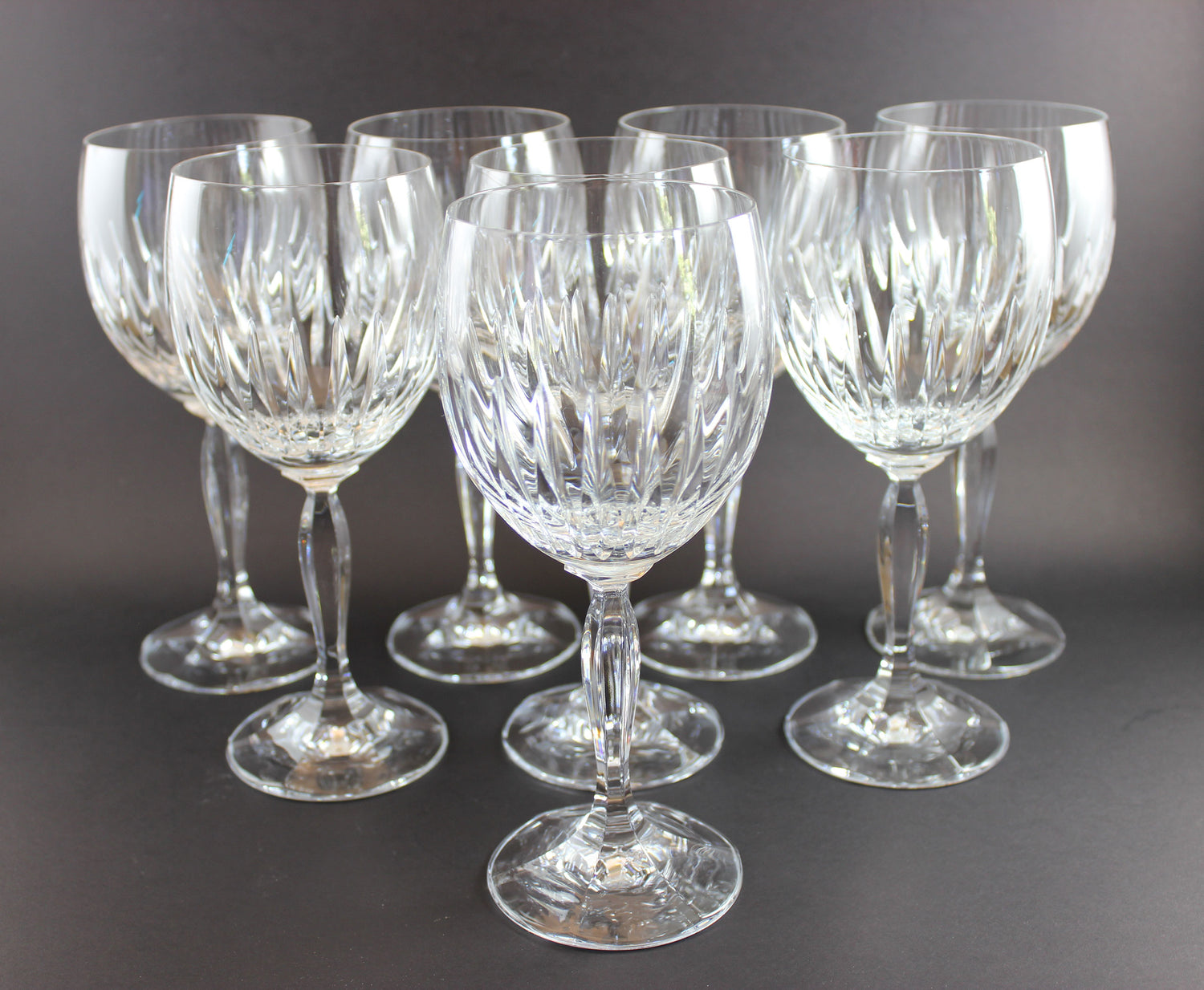 Schott-Zwiesel crystal wine glasses on a dark background