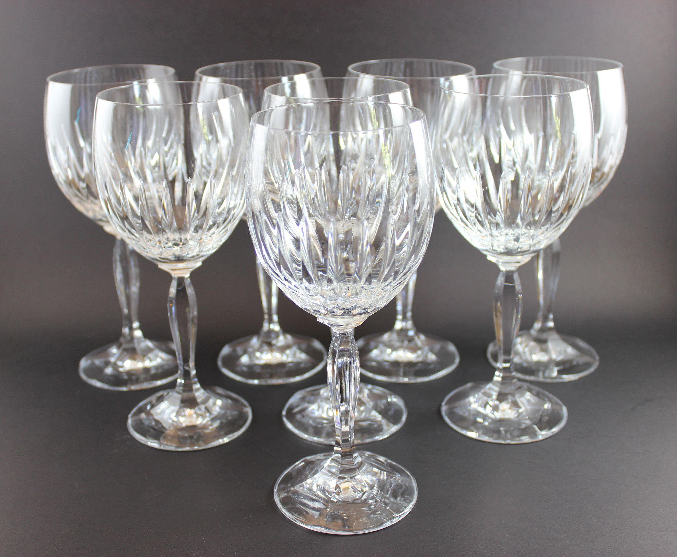 Schott-Zwiesel crystal wine glasses on a dark background