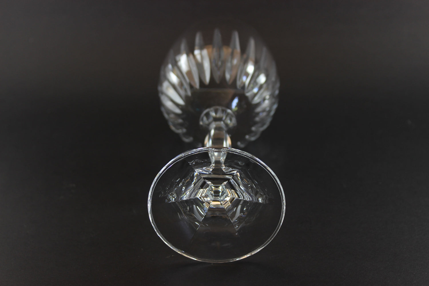 Schott-Zwiesel crystal wine glasses on a dark background