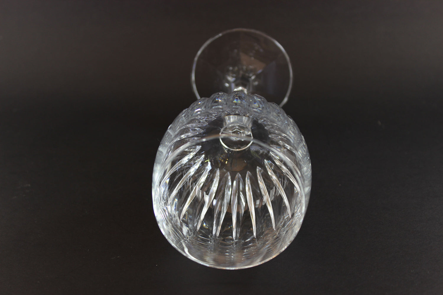 Schott-Zwiesel crystal wine glasses on a dark background