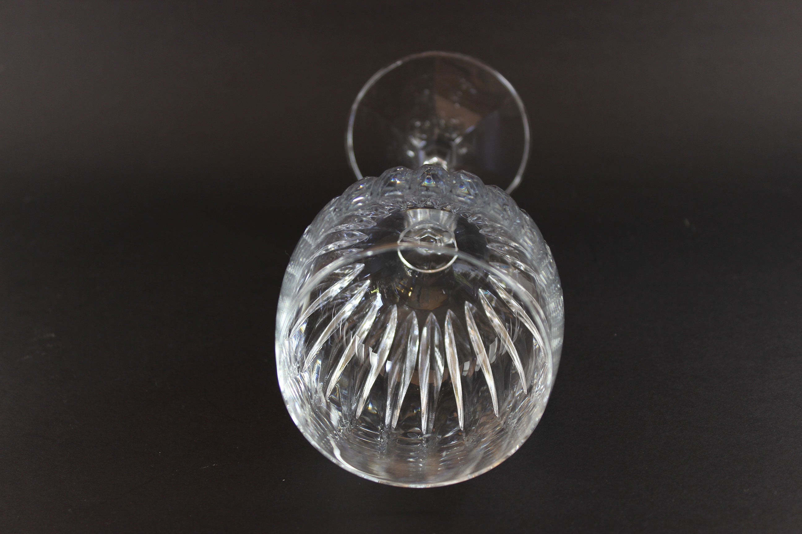 Schott-Zwiesel crystal wine glasses on a dark background