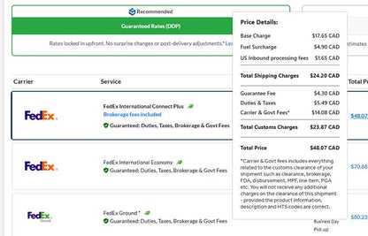 Additional Shipping, Duties, Tariffs to Port Orchard, Washington