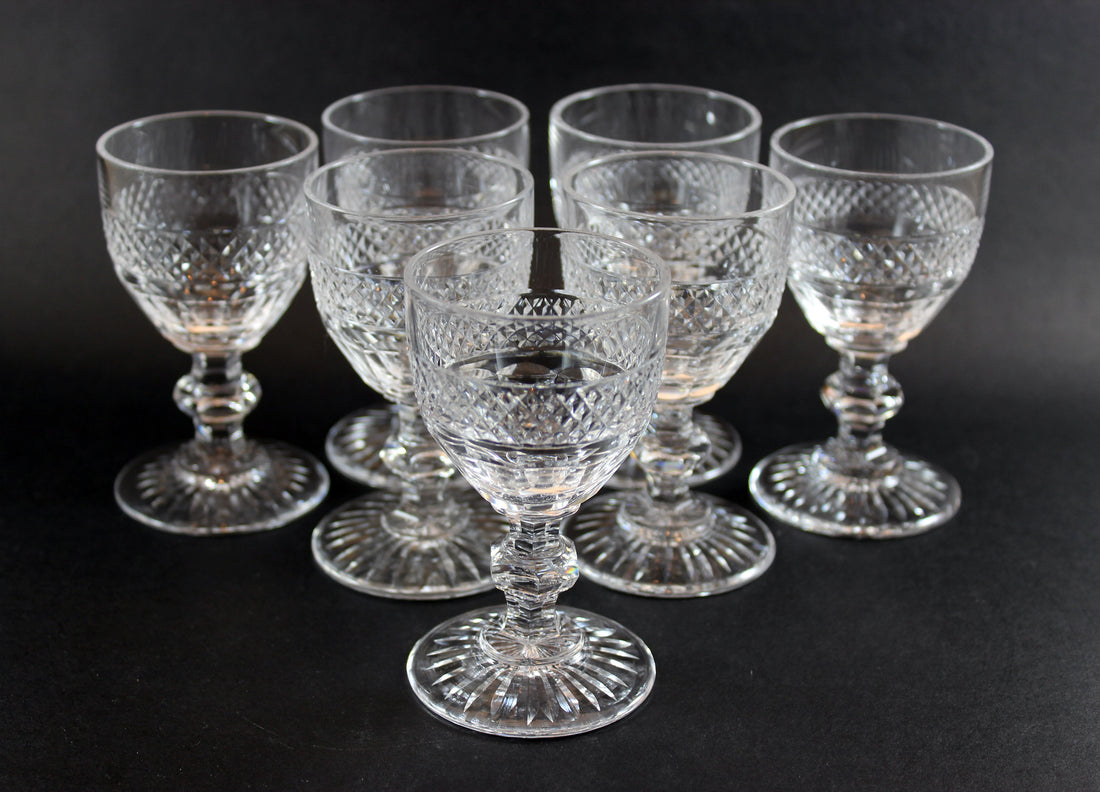 St. Louis Crystal, Trianon Pattern, Sherry or Port Glasses