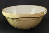 T. G. Green, Vintage Yellow Ware Gripstand Mixing Bowl, 13 Inches