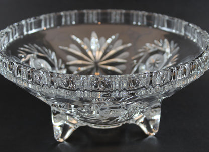 Triangular Footed Glass Bowl