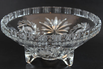 Triangular Footed Glass Bowl