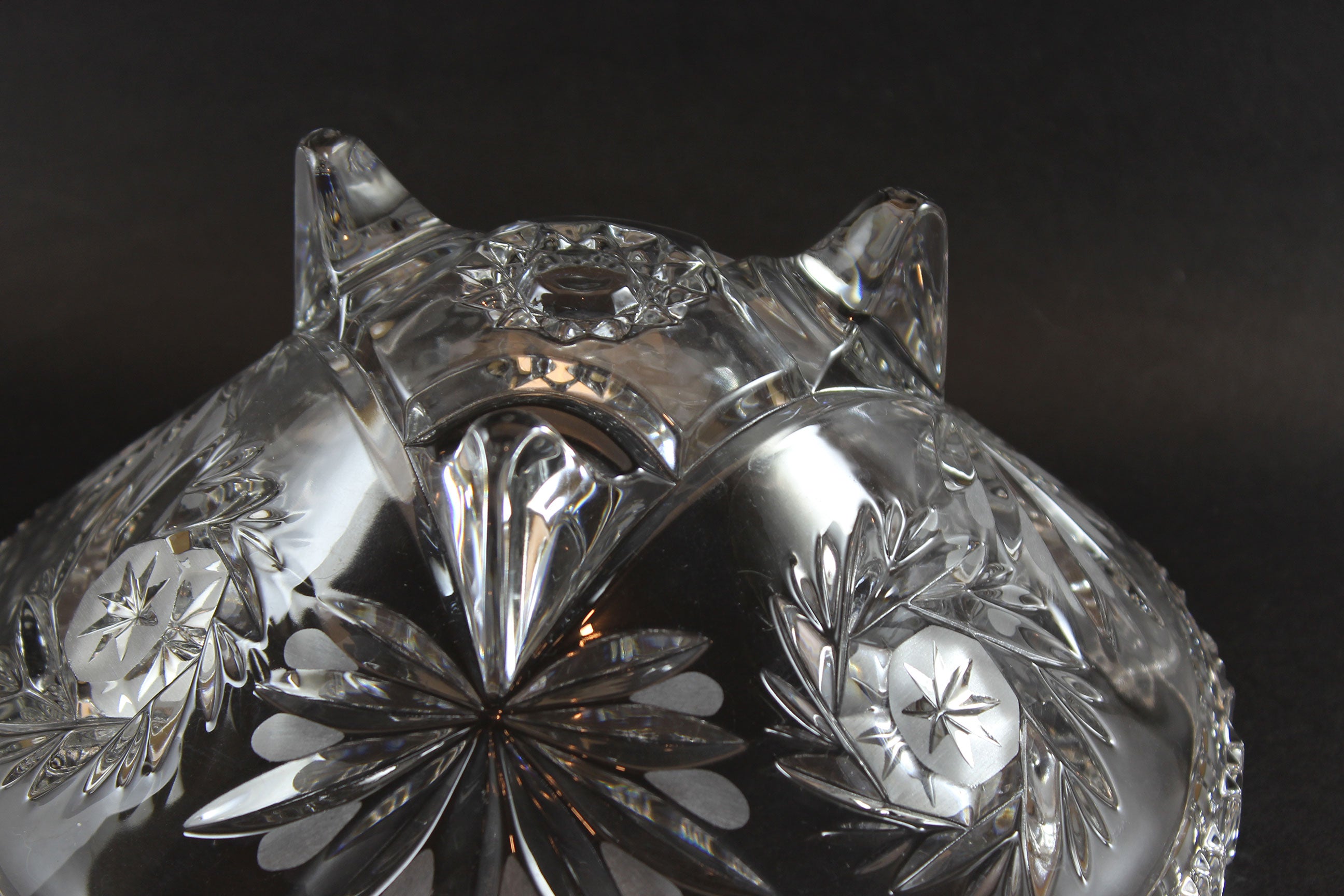 Triangular Footed Glass Bowl