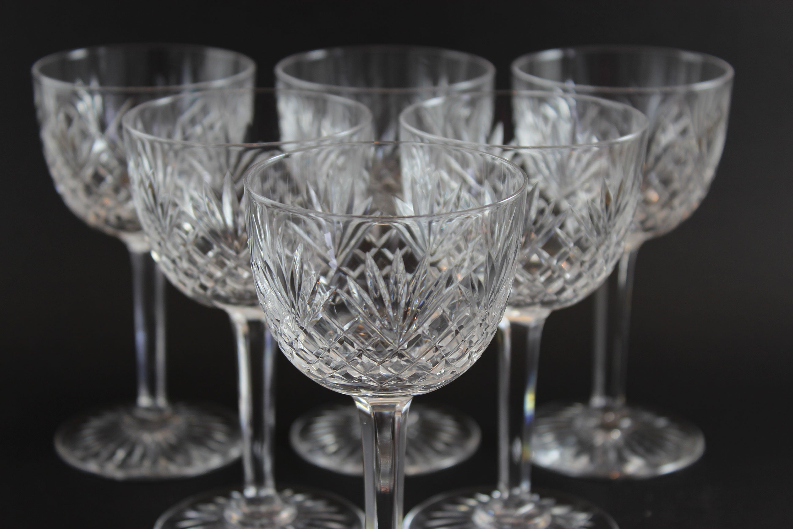 Tudor Crystal, Galaxy Pattern, Port Glasses