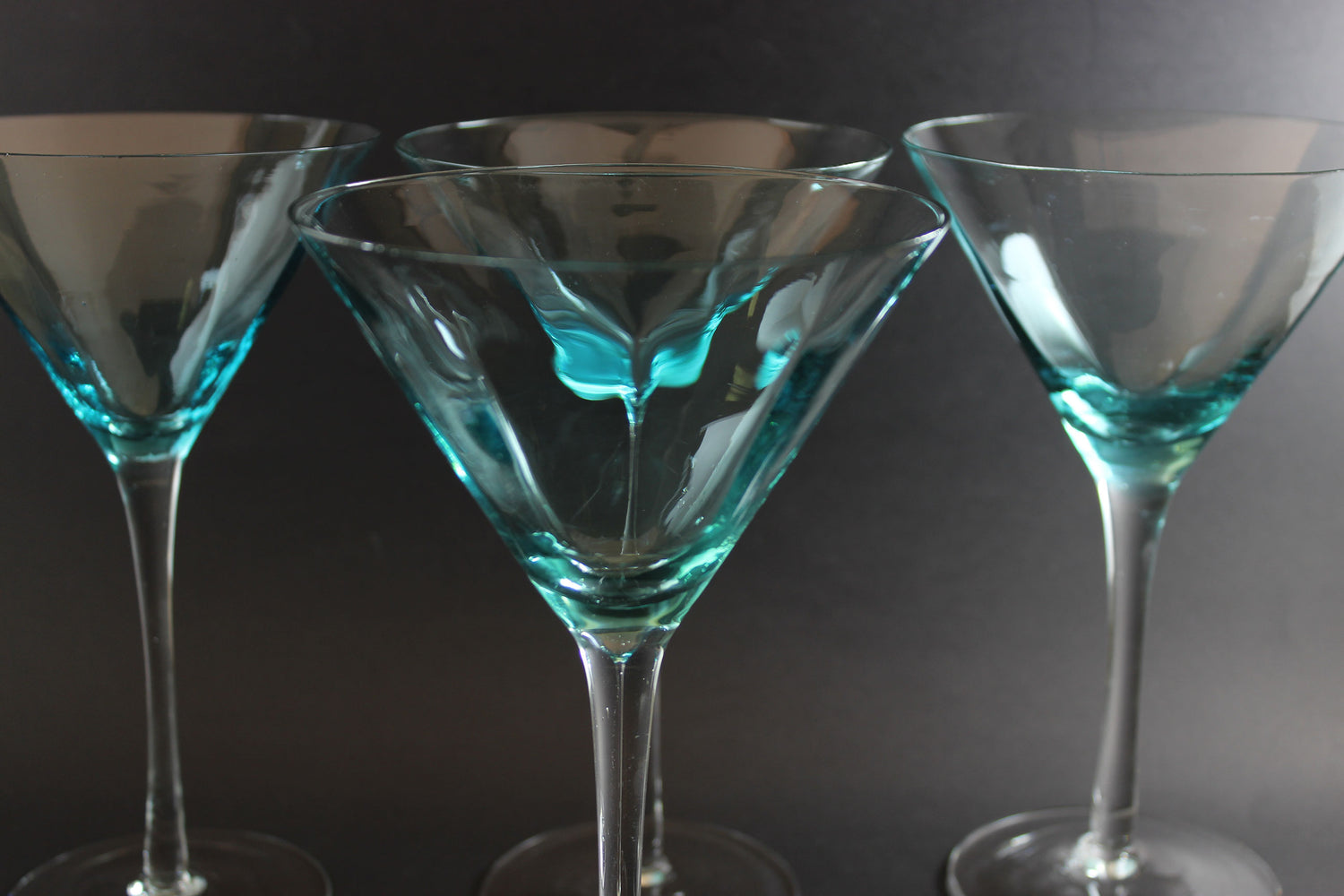 Turquoise Martini or Cosmopolitan Glasses