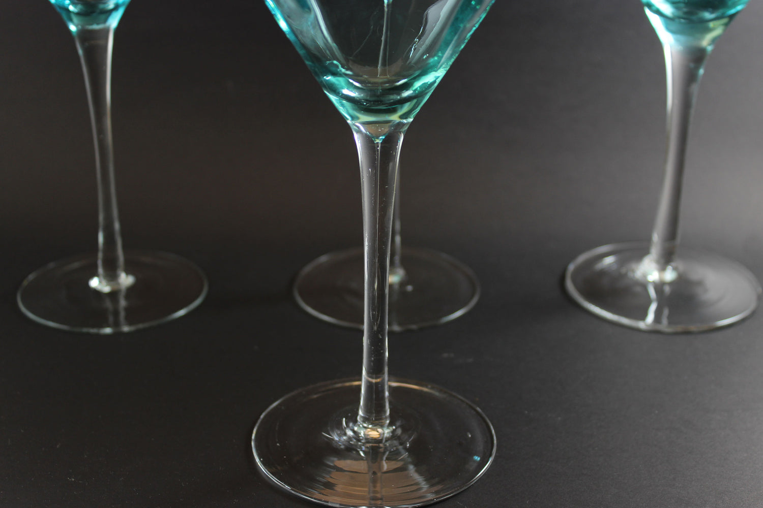 Turquoise Martini or Cosmopolitan Glasses