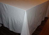 Vintage Cut Work & Embroidered Linen Tablecloth