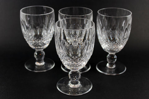 Pair of Vintage Cut Crystal Brandy Glasses by Waterford Crystal, C