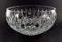 Waterford cut crystal bowl with intricate designs on a black background