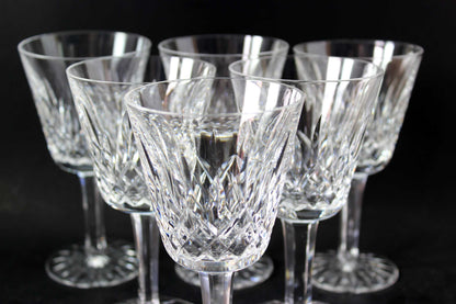 Waterford Crystal, Lismore Pattern, Claret Wine Glasses