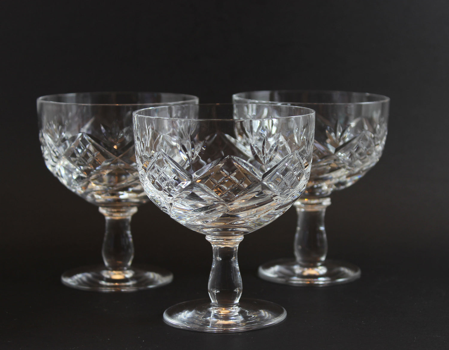 Webb Corbett Crystal, Champagne or Dessert Glasses