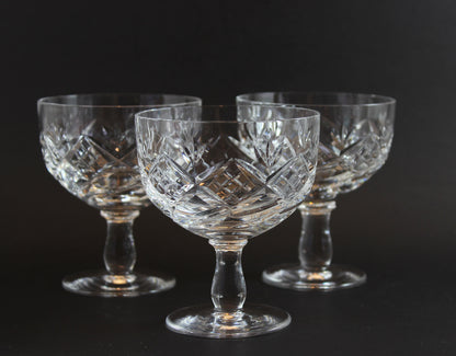 Webb Corbett Crystal, Champagne or Dessert Glasses