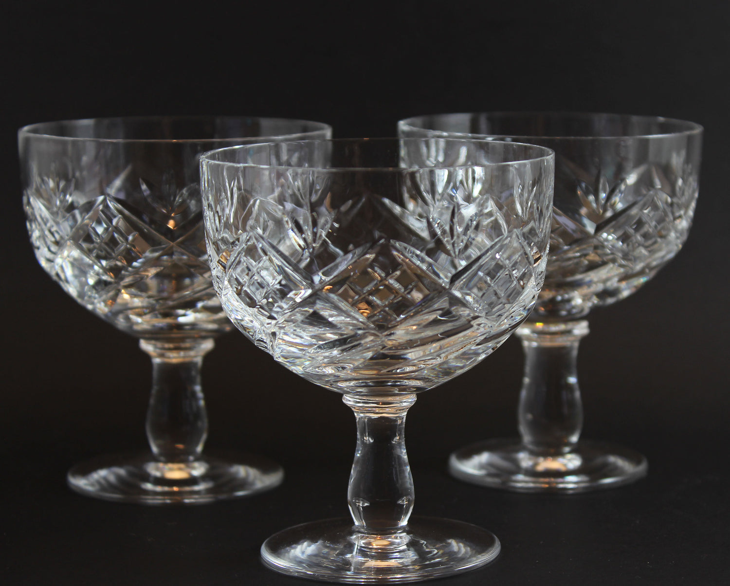 Webb Corbett Crystal, Champagne or Dessert Glasses
