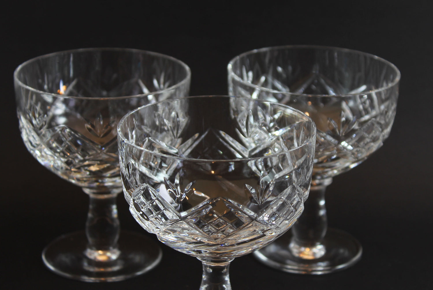 Webb Corbett Crystal, Champagne or Dessert Glasses