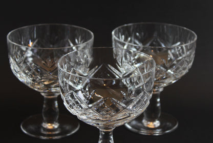 Webb Corbett Crystal, Champagne or Dessert Glasses
