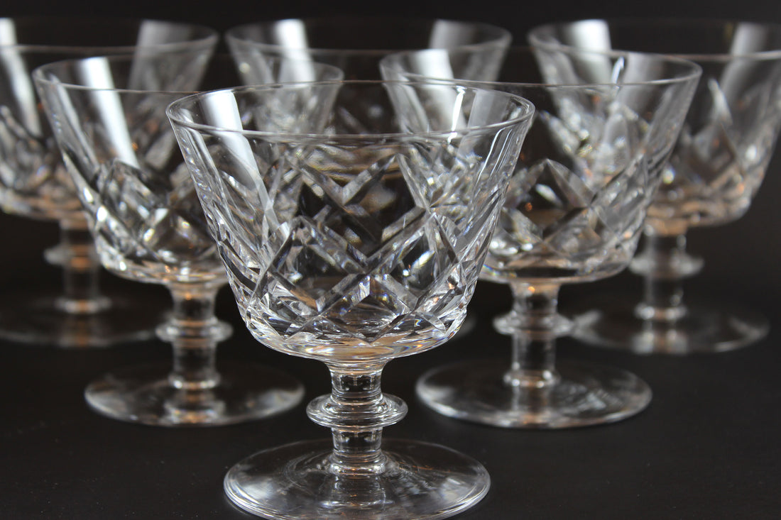 Webb Corbett Crystal, Cocktail Glasses, Pattern Unknown