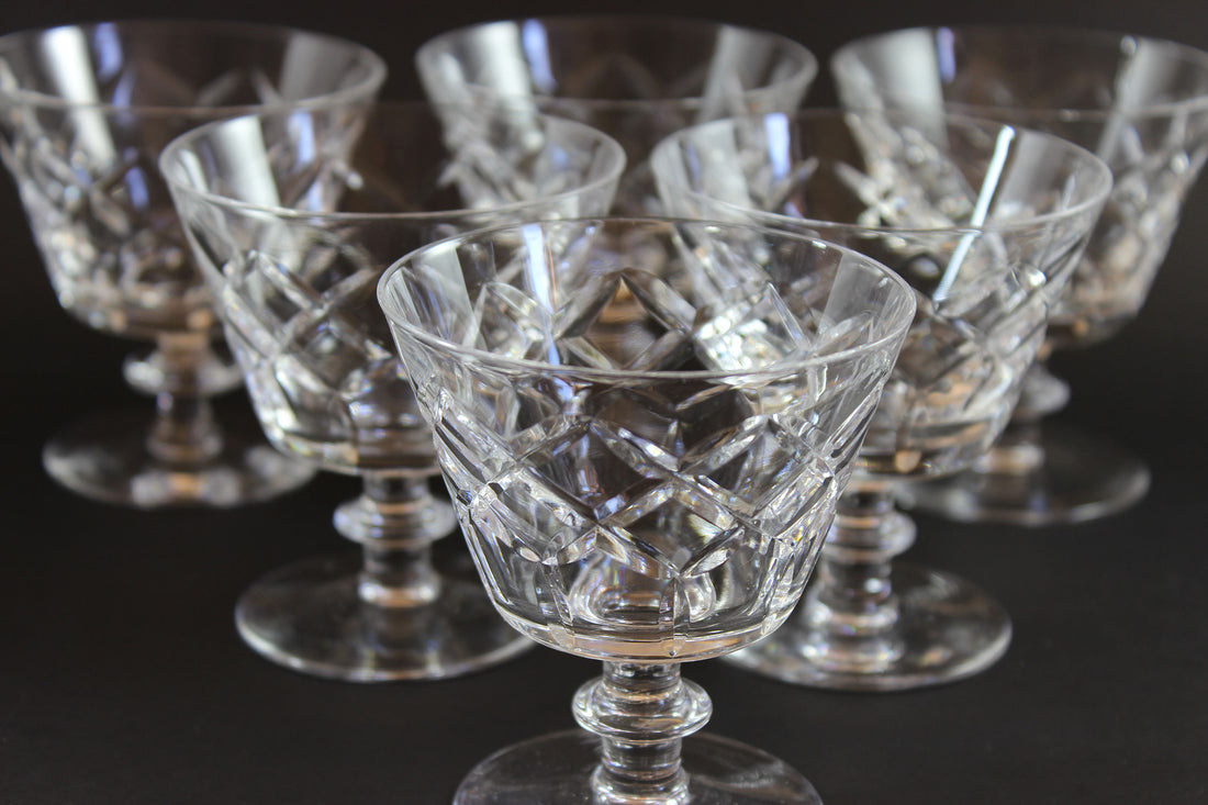 Webb Corbett Crystal, Cocktail Glasses, Unknown Pattern