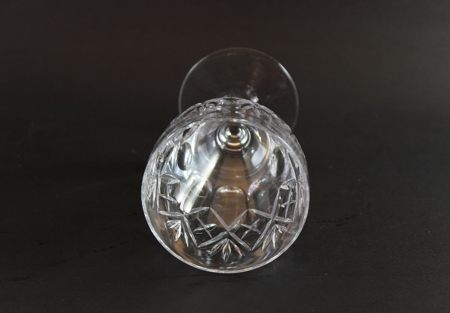 Webb Corbett Crystal, Claret Wine Glasses, Georgian Pattern